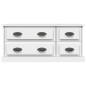vidaXL Mueble para TV madera contrachapada blanco 100x35,5x45 cm vidaXL Mueble para TV madera contrachapada blanco 100x35,5x45 cm