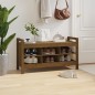 vidaXL Banco de recibidor madera maciza pino marrón miel 110x40x60 cm vidaXL Banco de recibidor madera maciza pino marrón miel 110x40x60 cm