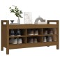 vidaXL Banco de recibidor madera maciza pino marrón miel 110x40x60 cm vidaXL Banco de recibidor madera maciza pino marrón miel 110x40x60 cm