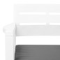 vidaXL Juego de muebles de jardín 4 piezas plástico blanco vidaXL Juego de muebles de jardín 4 piezas plástico blanco