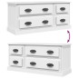 vidaXL Mueble para TV madera contrachapada blanco 100x35,5x45 cm vidaXL Mueble para TV madera contrachapada blanco 100x35,5x45 cm