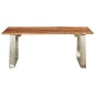 vidaXL Mesa de centro madera de acacia y acero inoxidable 100x60x40cm vidaXL Mesa de centro madera de acacia y acero inoxidable 100x60x40cm