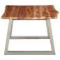 vidaXL Mesa de centro madera de acacia y acero inoxidable 100x60x40cm vidaXL Mesa de centro madera de acacia y acero inoxidable 100x60x40cm