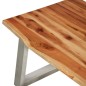 vidaXL Mesa de centro madera de acacia y acero inoxidable 100x60x40cm vidaXL Mesa de centro madera de acacia y acero inoxidable 100x60x40cm