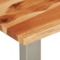 vidaXL Mesa de centro madera de acacia y acero inoxidable 100x60x40cm vidaXL Mesa de centro madera de acacia y acero inoxidable 100x60x40cm