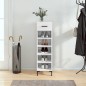 vidaXL Mueble zapatero madera contrachapada blanco brillo 30x35x105 cm