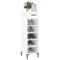 vidaXL Mueble zapatero madera contrachapada blanco brillo 30x35x105 cm