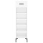 vidaXL Mueble zapatero madera contrachapada blanco brillo 30x35x105 cm