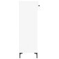 vidaXL Mueble zapatero madera contrachapada blanco brillo 30x35x105 cm