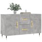 vidaXL Aparador de madera de ingeniería gris hormigón 100x36x60 cm