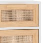 vidaXL Aparador madera maciza pino y ratán natural blanco 60x30x75 cm vidaXL Aparador madera maciza pino y ratán natural blanco 60x30x75 cm
