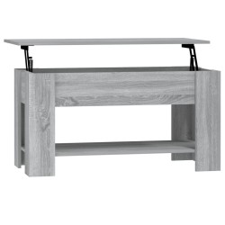 vidaXL Mesa de centro madera contrachapada gris Sonoma 101x49x52 cm