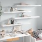 vidaXL Estante flotante pared 4 uds MDF blanco brillo 120x23,5x3,8 cm vidaXL Estante flotante pared 4 uds MDF blanco brillo 120x23,5x3,8 cm