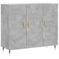 vidaXL Aparador de madera de ingeniería gris hormigón 90x34x80 cm vidaXL Aparador de madera de ingeniería gris hormigón 90x34x80 cm