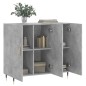 vidaXL Aparador de madera de ingeniería gris hormigón 90x34x80 cm vidaXL Aparador de madera de ingeniería gris hormigón 90x34x80 cm