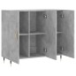 vidaXL Aparador de madera de ingeniería gris hormigón 90x34x80 cm vidaXL Aparador de madera de ingeniería gris hormigón 90x34x80 cm