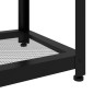 vidaXL Mesita auxiliar MDF y hierro gris y negro 90x45x45 cm vidaXL Mesita auxiliar MDF y hierro gris y negro 90x45x45 cm