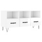 vidaXL Mueble de TV madera contrachapada blanco brillo 102x36x50 cm vidaXL Mueble de TV madera contrachapada blanco brillo 102x36x50 cm