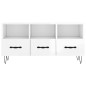 vidaXL Mueble de TV madera contrachapada blanco brillo 102x36x50 cm vidaXL Mueble de TV madera contrachapada blanco brillo 102x36x50 cm