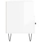 vidaXL Mueble de TV madera contrachapada blanco brillo 102x36x50 cm vidaXL Mueble de TV madera contrachapada blanco brillo 102x36x50 cm