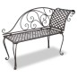 vidaXL Banco tumbona de jardín acero marrón envejecido 128 cm vidaXL Banco tumbona de jardín acero marrón envejecido 128 cm