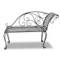 vidaXL Banco tumbona de jardín acero marrón envejecido 128 cm vidaXL Banco tumbona de jardín acero marrón envejecido 128 cm