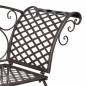 vidaXL Banco tumbona de jardín acero marrón envejecido 128 cm vidaXL Banco tumbona de jardín acero marrón envejecido 128 cm