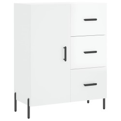 vidaXL Aparador de madera contrachapada blanco brillante 69,5x34x90 cm
