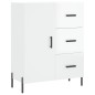 vidaXL Aparador de madera contrachapada blanco brillante 69,5x34x90 cm vidaXL Aparador de madera contrachapada blanco brillante 69,5x34x90 cm