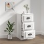 vidaXL Aparador de madera contrachapada blanco 36x35,5x67,5 cm vidaXL Aparador de madera contrachapada blanco 36x35,5x67,5 cm