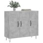 vidaXL Aparador de madera de ingeniería gris hormigón 90x34x80 cm vidaXL Aparador de madera de ingeniería gris hormigón 90x34x80 cm