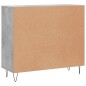 vidaXL Aparador de madera de ingeniería gris hormigón 90x34x80 cm vidaXL Aparador de madera de ingeniería gris hormigón 90x34x80 cm