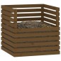 vidaXL Compostador de madera maciza de pino marrón miel 80x80x78 cm vidaXL Compostador de madera maciza de pino marrón miel 80x80x78 cm