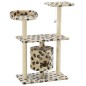 vidaXL Rascador para gatos con poste de sisal 95 cm huellas beige vidaXL Rascador para gatos con poste de sisal 95 cm huellas beige