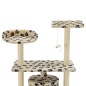 vidaXL Rascador para gatos con poste de sisal 95 cm huellas beige vidaXL Rascador para gatos con poste de sisal 95 cm huellas beige