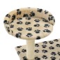 vidaXL Rascador para gatos con poste de sisal 95 cm huellas beige vidaXL Rascador para gatos con poste de sisal 95 cm huellas beige