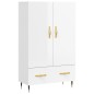 vidaXL Aparador alto madera de ingeniería blanco brillo 69,5x31x115 cm vidaXL Aparador alto madera de ingeniería blanco brillo 69,5x31x115 cm