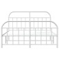 vidaXL Estructura cama metal con cabecero y estribo blanco 180x200 cm vidaXL Estructura cama metal con cabecero y estribo blanco 180x200 cm