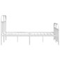 vidaXL Estructura cama metal con cabecero y estribo blanco 180x200 cm vidaXL Estructura cama metal con cabecero y estribo blanco 180x200 cm