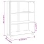 vidaXL Estantería HAMAR madera pino maciza marrón miel 85x35x112 cm vidaXL Estantería HAMAR madera pino maciza marrón miel 85x35x112 cm