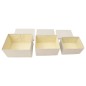 vidaXL Juego de cajas de almacenaje apilables 3 uds tela color crema vidaXL Juego de cajas de almacenaje apilables 3 uds tela color crema