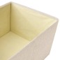 vidaXL Juego de cajas de almacenaje apilables 3 uds tela color crema vidaXL Juego de cajas de almacenaje apilables 3 uds tela color crema