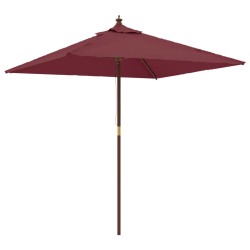 vidaXL Sombrilla de jardín poste de madera rojo burdeos 198x198x231 cm