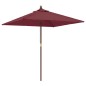 vidaXL Sombrilla de jardín poste de madera rojo burdeos 198x198x231 cm vidaXL Sombrilla de jardín poste de madera rojo burdeos 198x198x231 cm
