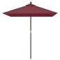 vidaXL Sombrilla de jardín poste de madera rojo burdeos 198x198x231 cm vidaXL Sombrilla de jardín poste de madera rojo burdeos 198x198x231 cm