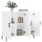 vidaXL Aparador de madera de ingeniería blanco brillo 90x34x80 cm vidaXL Aparador de madera de ingeniería blanco brillo 90x34x80 cm