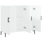 vidaXL Aparador de madera de ingeniería blanco brillo 90x34x80 cm vidaXL Aparador de madera de ingeniería blanco brillo 90x34x80 cm