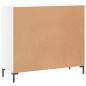 vidaXL Aparador de madera de ingeniería blanco brillo 90x34x80 cm vidaXL Aparador de madera de ingeniería blanco brillo 90x34x80 cm