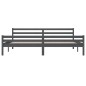 vidaXL Estructura de cama madera maciza gris 200x200 cm