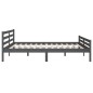 vidaXL Estructura de cama madera maciza gris 200x200 cm